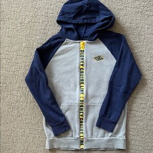 Kids Navy and Gray Zip-Up Hoodie